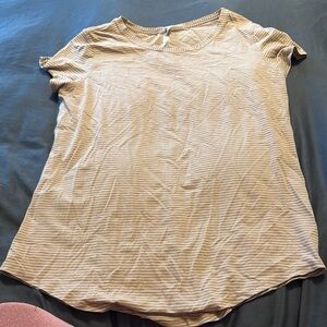 Striped Beige Women's Top